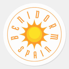 BENIDORM SPAIN SUN RONDE STICKER