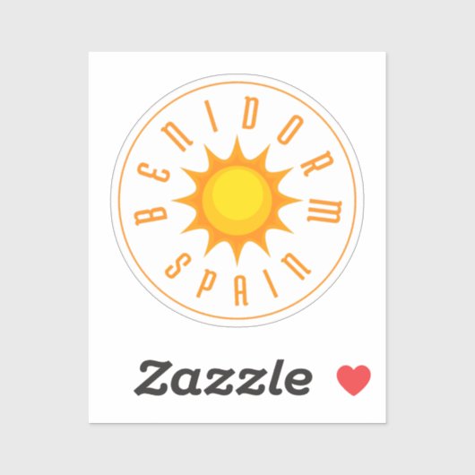 BENIDORM SPAIN SUN STICKER (Vel)