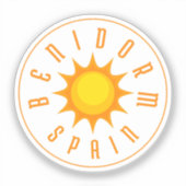 BENIDORM SPAIN SUN STICKER (Voorkant)