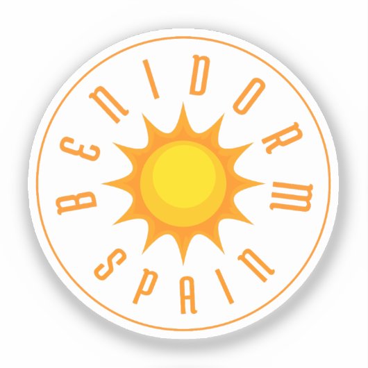 BENIDORM SPAIN SUN STICKER (Voorkant)