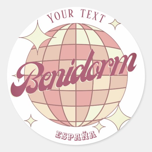 Benidorm Spanje España decoratief Ronde Sticker (Voorkant)