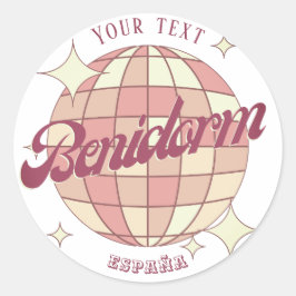 Benidorm Spanje España decoratief Ronde Sticker