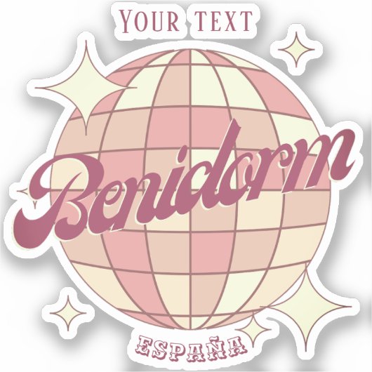 Benidorm Spanje España decoratief Sticker (Voorkant)