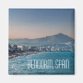Benidorm, Spanje kust geschoten Briefkaart Magneet (Voorkant)