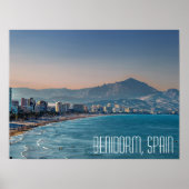 Benidorm, Spanje kustfoto ansichtkaart Poster (Voorkant)