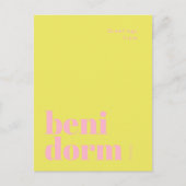 Benidorm Spanje moderne typografie Ansichtkaart Briefkaart (Voorkant)