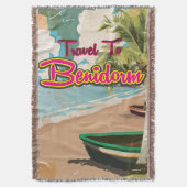 Benidorm,Spanje Vintage vakantieposter Deken (Voorkant Verticaal)