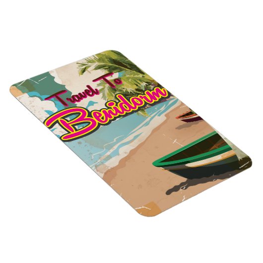 Benidorm,Spanje Vintage vakantieposter Magneet (Rechterzijde)