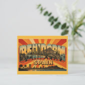 Benidorm Spanje Wolkenkrabber Strand Briefkaart (Staand voorkant)
