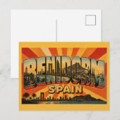 Benidorm Spanje Wolkenkrabber Strand Briefkaart (Voorkant / Achterkant)