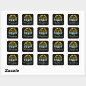 Benidorm Spanje Zomervakantie Vierkante Sticker (Vel)