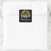 Benidorm Spanje Zomervakantie Vierkante Sticker (Tas)