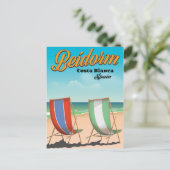 Benidorm strand reisposter briefkaart (Staand voorkant)