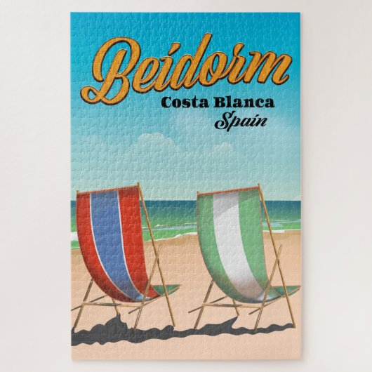 Benidorm strand reisposter legpuzzel (Verticaal)