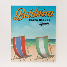 Benidorm strand reisposter legpuzzel