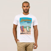 Benidorm strand reisposter t-shirt (Voorkant volledig)