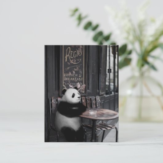 Benieuwd naar een café briefkaart (Staand voorkant)