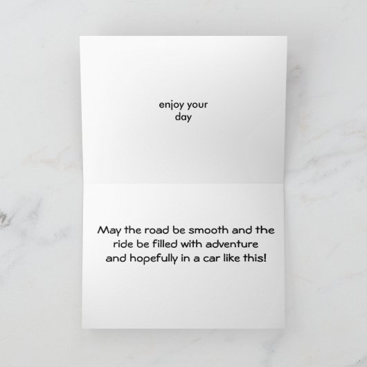 **BENIG** DE RIDE OP ****UW BIEDDAG*** KAART (Binnen)