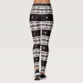 Benige Pracht: Uniek Gedessineerde Leggings in Ove (Achterkant)