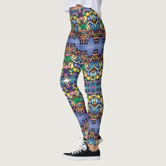 Benige Pracht: Uniek Gedessineerde Leggings in Ove (Links)