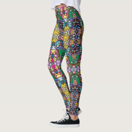 Benige Pracht: Uniek Gedessineerde Leggings in Ove