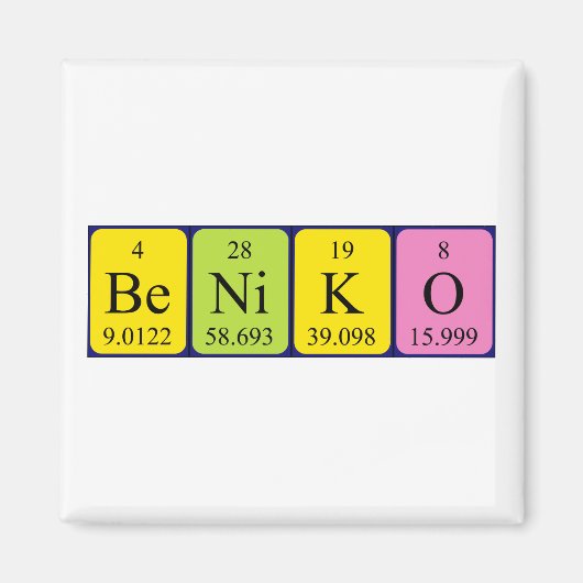 Beniko periodieke tabel magneet (Voorkant)