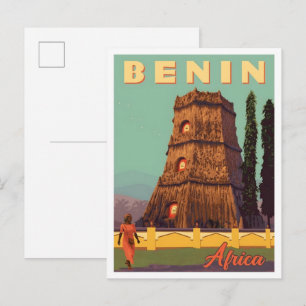Benin Afrika Vintage Reizen Briefkaart