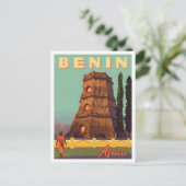 Benin Afrika Vintage Reizen  Briefkaart (Staand voorkant)