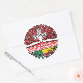 Benin Beninisch Schweizer Schweiz Baum Wurzel Flag Ronde Sticker (Envelop)