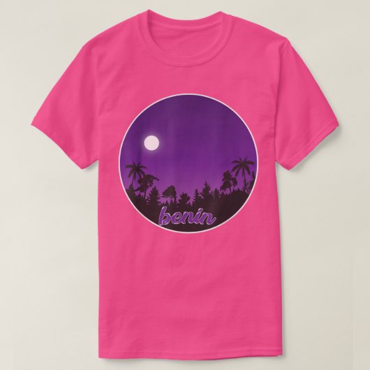 benin By night with Palms T-shirt (Design voorkant)