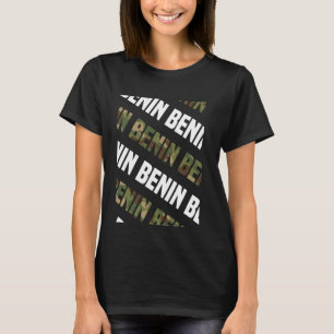 Benin Camo Patroon Groene Camouflage T-shirt