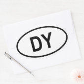 Benin "DY" Ovale Sticker (Envelop)