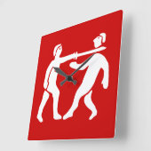 Benin Empire Flag / Emblem Vierkante Klok (Hoek)