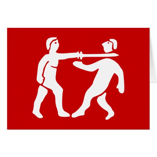 Benin Empire Vlag / Embleem Kaart (Voorkant Horizontaal)