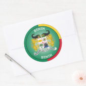 Benin Erfgoed Embleem Ronde Sticker (Envelop)