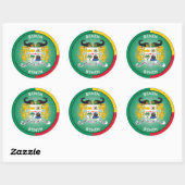 Benin Erfgoed Embleem Ronde Sticker (Vel)