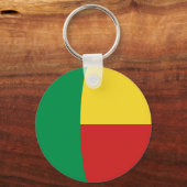 Benin Fisheye Flag Sleutelhanger (Voorkant)