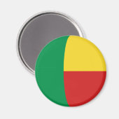 Benin Fisheye Vlagmagneet Magneet (Voorkant / Achterkant)