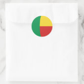 Benin Fisheye Vlagsticker Ronde Sticker (Tas)