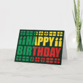 Benin Flag Birthday Card Kaart (Voorkant)