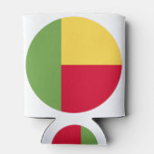 Benin Flag Blikjeskoeler (Achterkant)