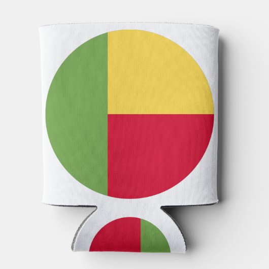 Benin Flag Blikjeskoeler (Achterkant)