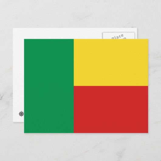 Benin Flag Briefkaart (Voorkant / Achterkant)