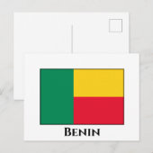 Benin Flag Briefkaart (Voorkant / Achterkant)