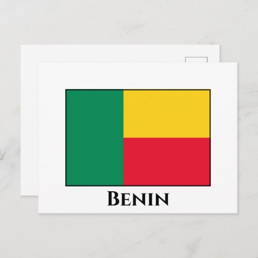 Benin Flag Briefkaart (Voorkant / Achterkant)