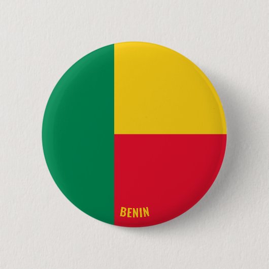 Benin Flag Charming Patriotic Ronde Button 5,7 Cm (Voorkant)