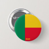 Benin Flag Charming Patriotic Ronde Button 5,7 Cm (Voorkant /achterkant)