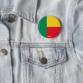 Benin Flag Charming Patriotic Ronde Button 5,7 Cm (In situ)