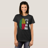 Benin Flag Dna Fingerprint Black History Maand T-shirt (Voorkant volledig)