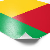 Benin Flag Foto Afdruk (Hoek)
